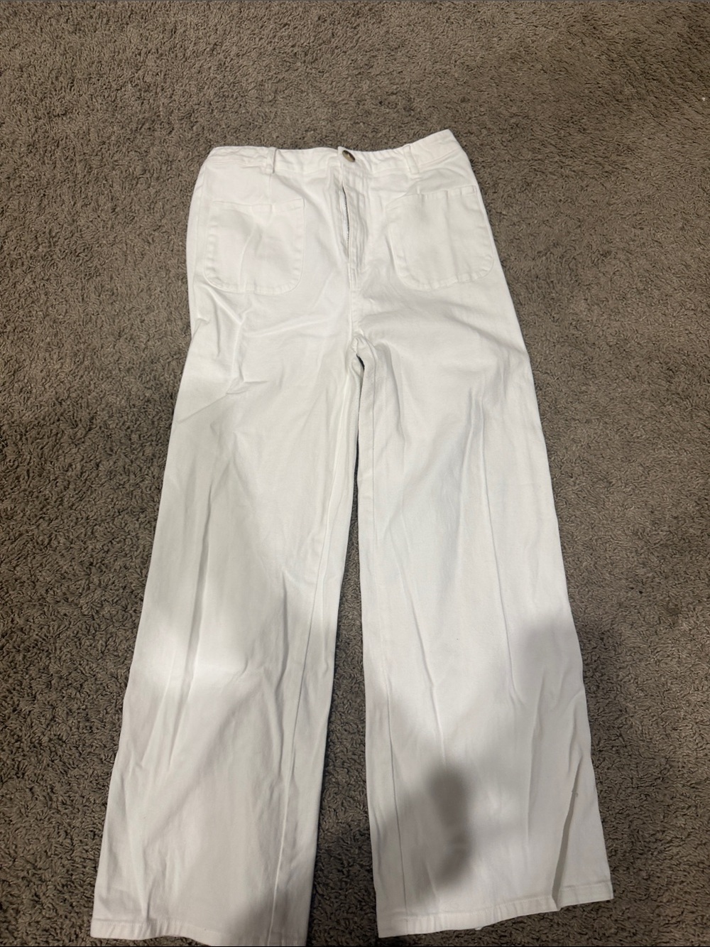 entro White Wide-Leg Trousers